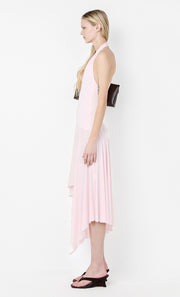 NESSIE HALTER DRESS - BALLET PINK