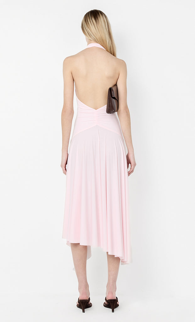 NESSIE HALTER DRESS - BALLET PINK