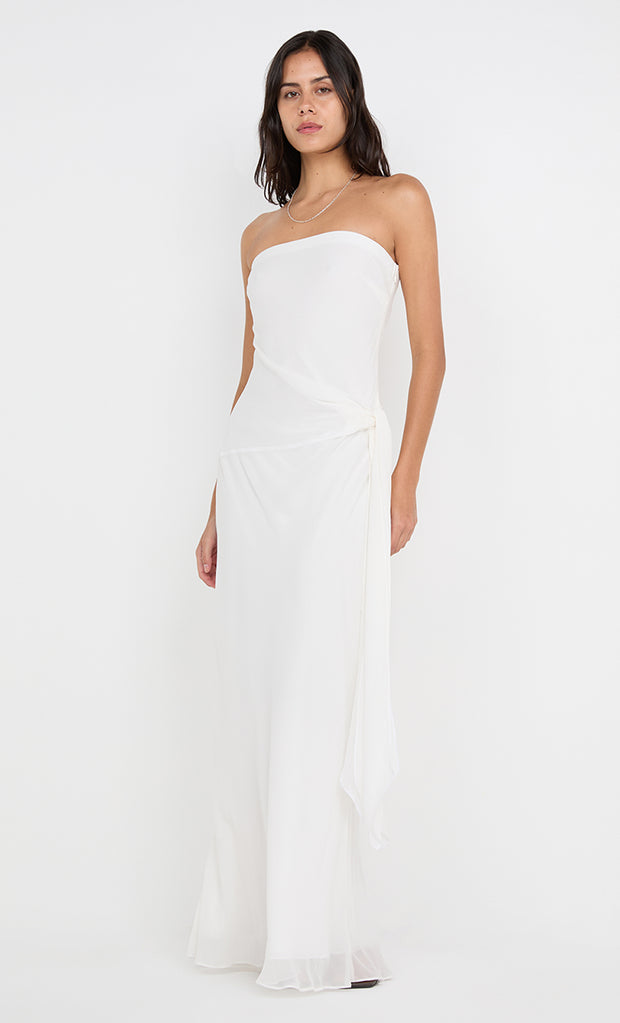 SONEVA STRAPLESS MAXI DRESS - IVORY