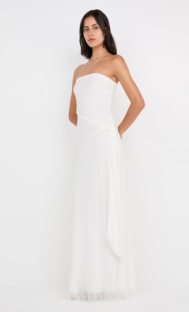 SONEVA STRAPLESS MAXI DRESS - IVORY