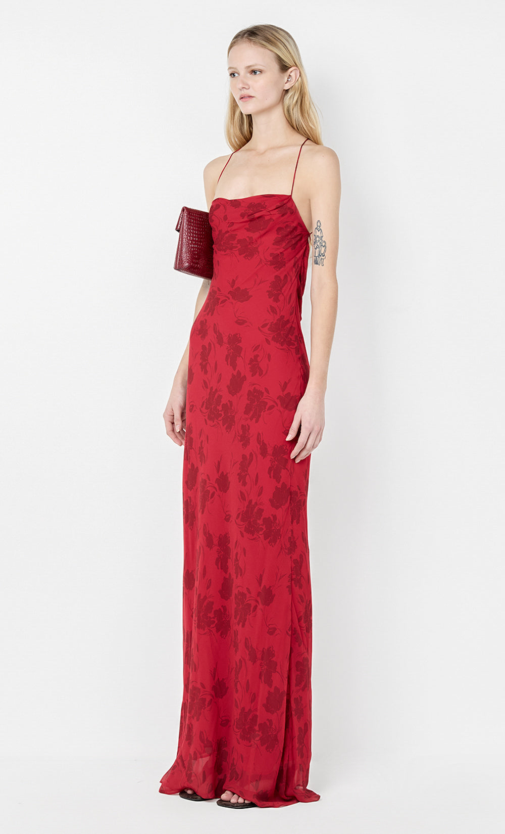 RUBY SLIP MAXI DRESS - CHERRY FLORAL