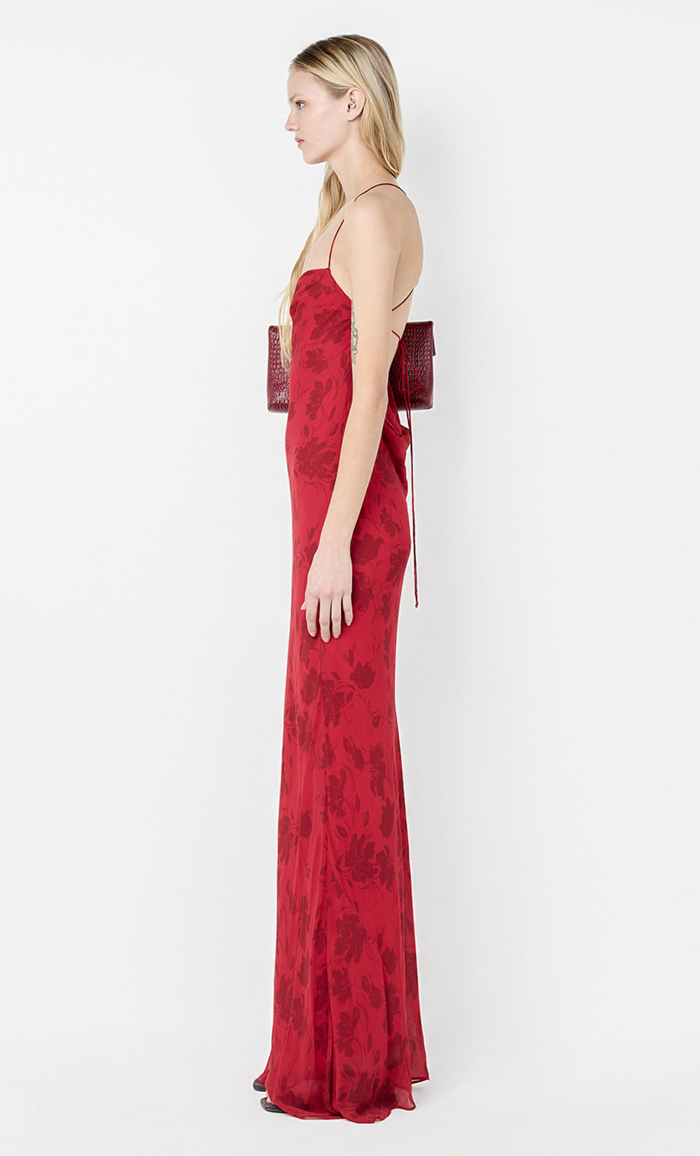 RUBY SLIP MAXI DRESS - CHERRY FLORAL