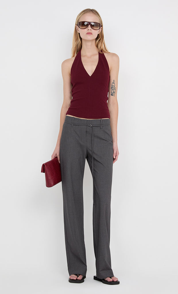 BLAKE BELTED PANT  - CHARCOAL