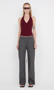 BLAKE BELTED PANT  - CHARCOAL