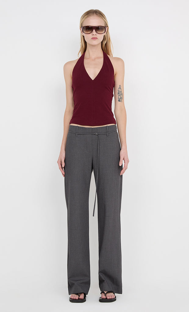 BLAKE BELTED PANT  - CHARCOAL
