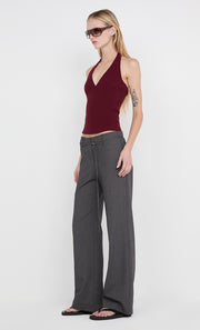 BLAKE BELTED PANT  - CHARCOAL