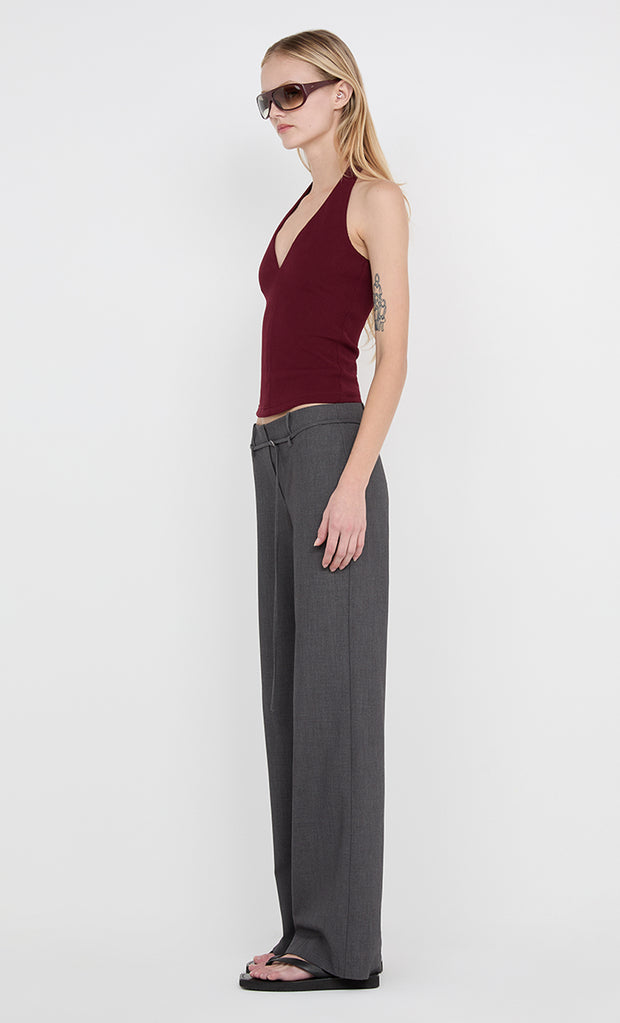 BLAKE BELTED PANT  - CHARCOAL