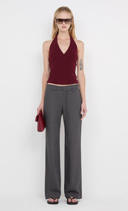 BLAKE BELTED PANT  - CHARCOAL