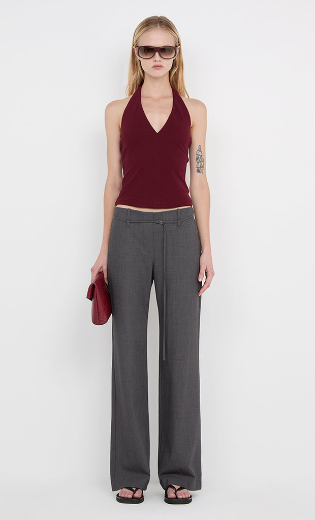 BLAKE BELTED PANT  - CHARCOAL