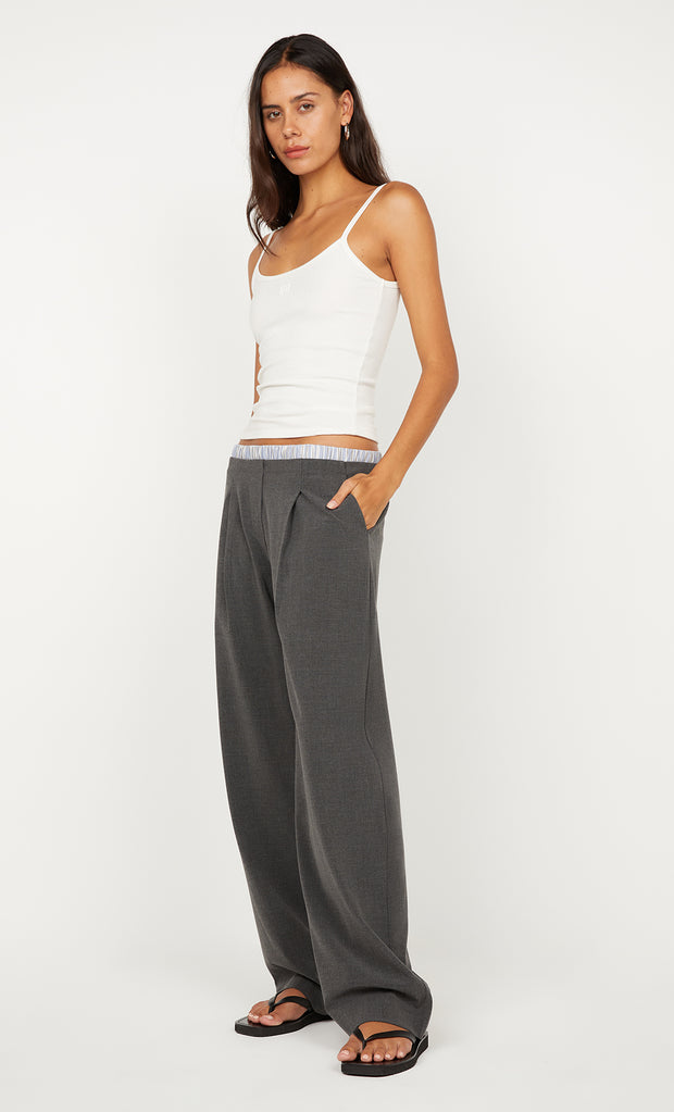HUGH BOXER PANT - CHARCOALONG SLEEVEKY BLUE STRIPE