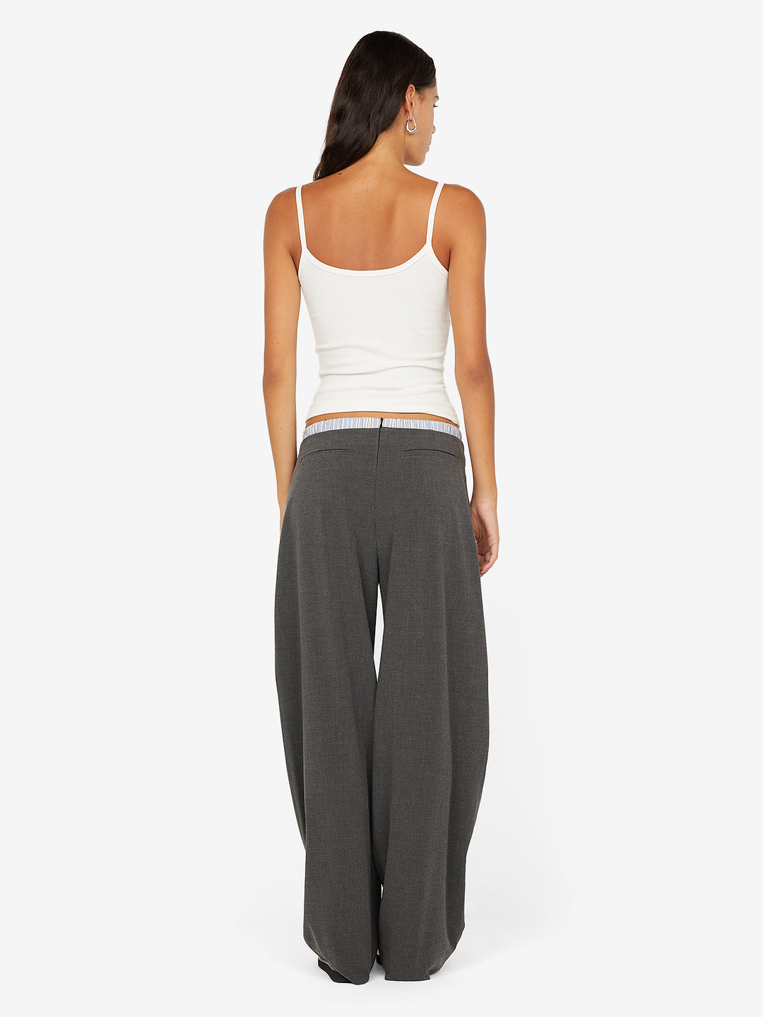 HUGH BOXER PANT - CHARCOAL/SKY BLUE STRIPE