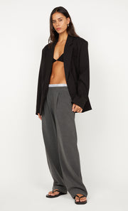 HUGH BOXER PANT - CHARCOALONG SLEEVEKY BLUE STRIPE