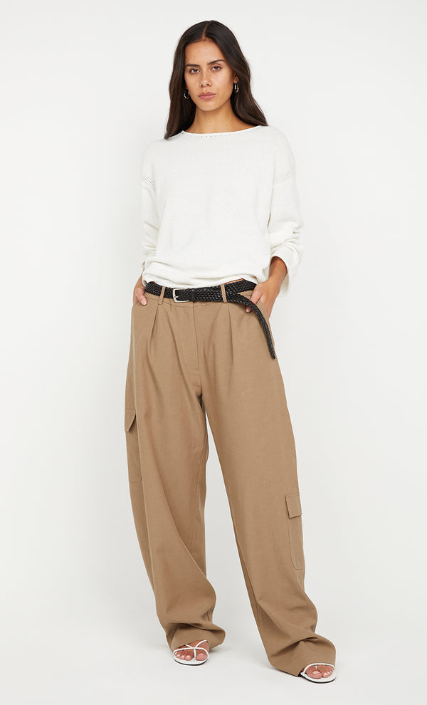 ZOE LONG SLEEVE TOP - WHITE