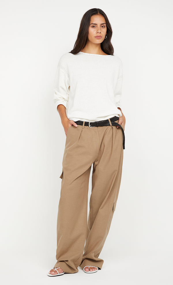 ZOE LONG SLEEVE TOP - WHITE