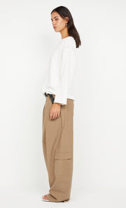 ZOE LONG SLEEVE TOP - WHITE