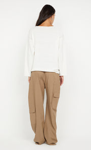 ZOE LONG SLEEVE TOP - WHITE
