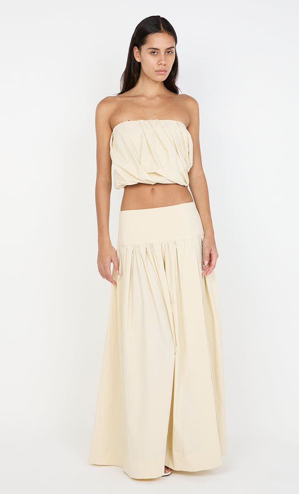 DOMINIC STRAPLESS TOP - BUTTERCREAM