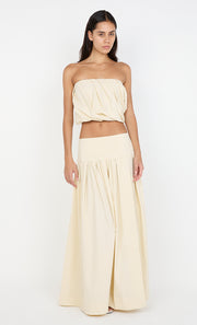 DOMINIC STRAPLESS TOP - BUTTERCREAM