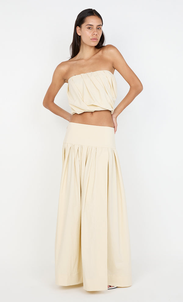 DOMINIC STRAPLESS TOP - BUTTERCREAM
