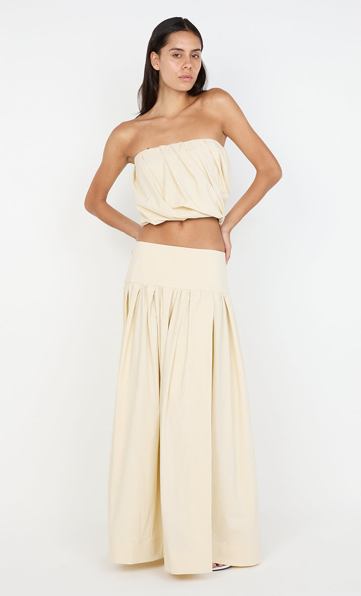 DOMINIC STRAPLESS TOP - BUTTERCREAM