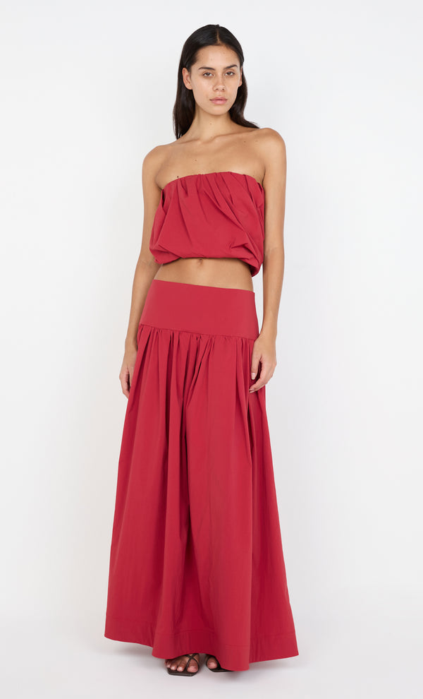 DANTE MAXI SKIRT - CHERRY
