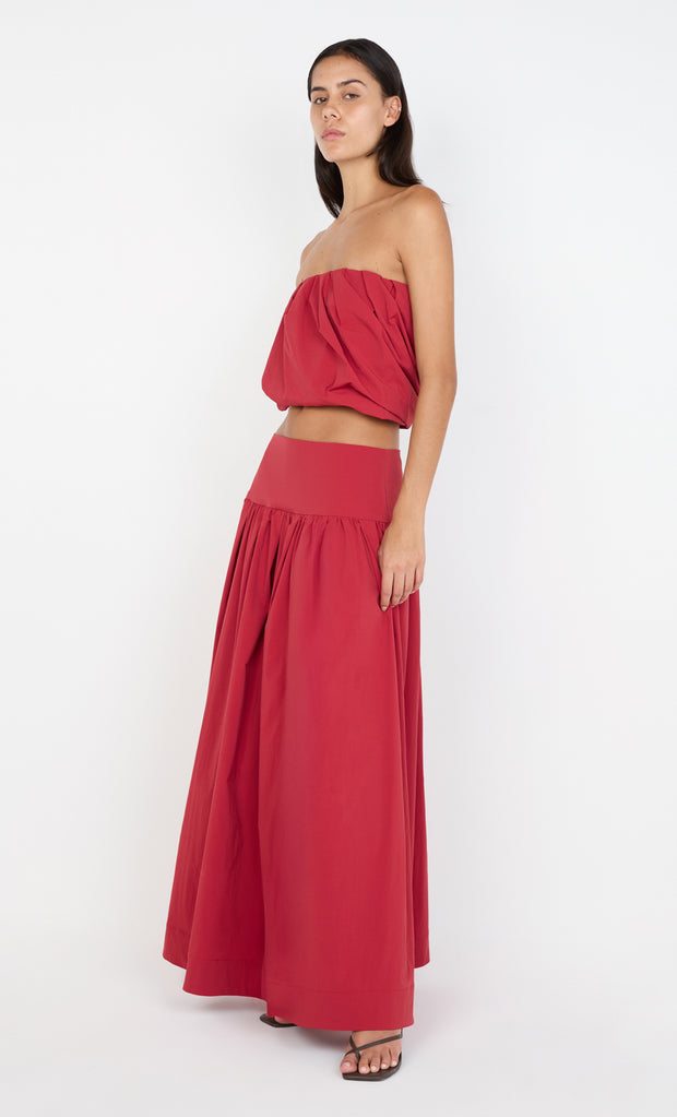 DANTE MAXI SKIRT - CHERRY
