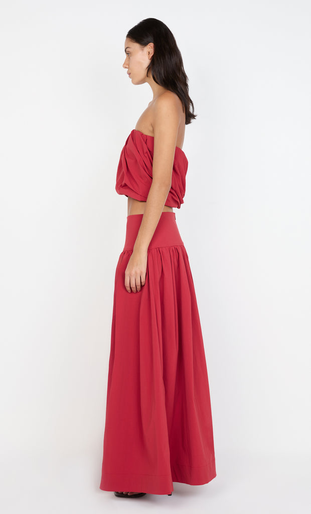 DANTE MAXI SKIRT - CHERRY