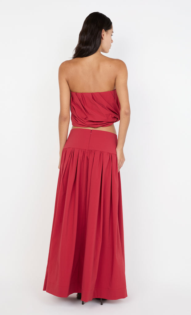 DANTE MAXI SKIRT - CHERRY