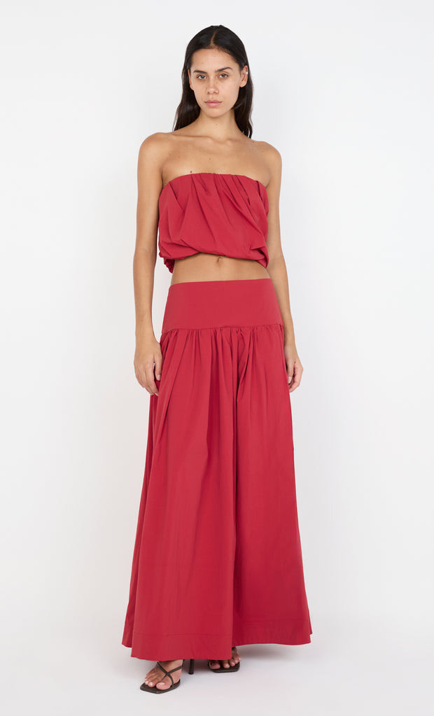 DANTE MAXI SKIRT - CHERRY