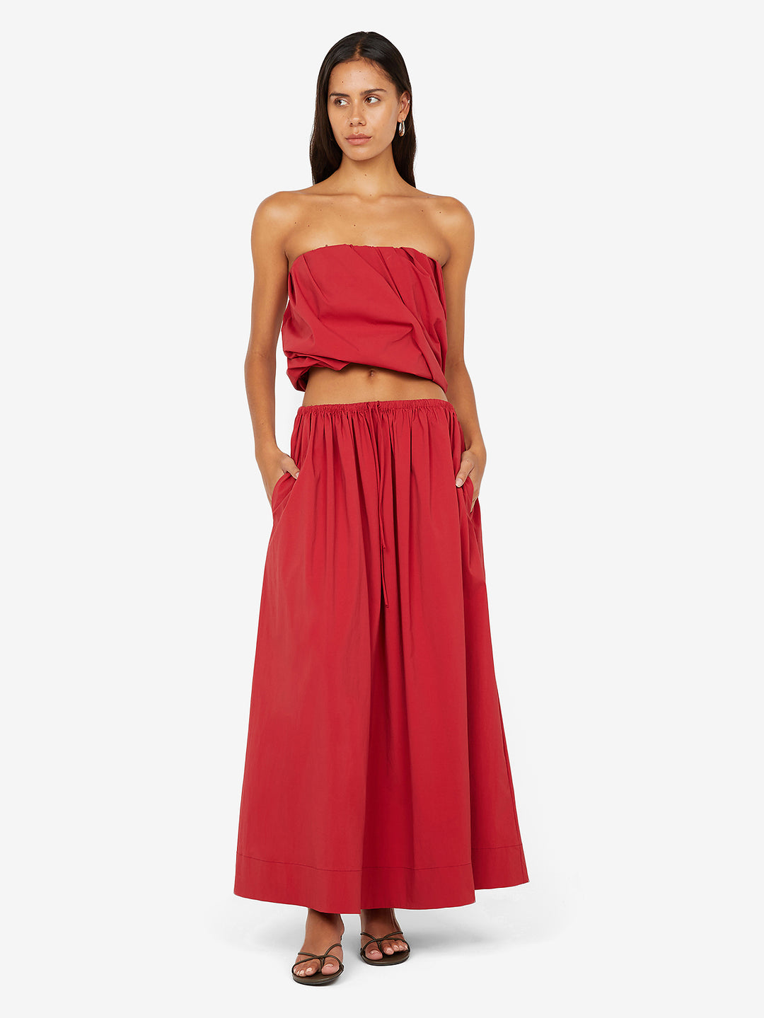 DANTE MAXI SKIRT - CHERRY