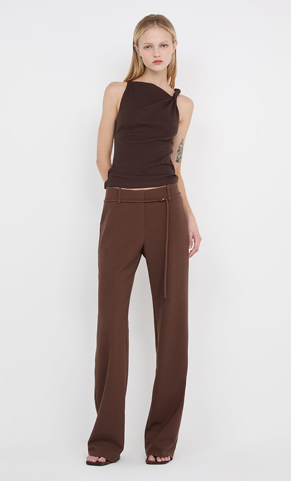IONE ASYM TOP			 - DARK CHOCOLATE