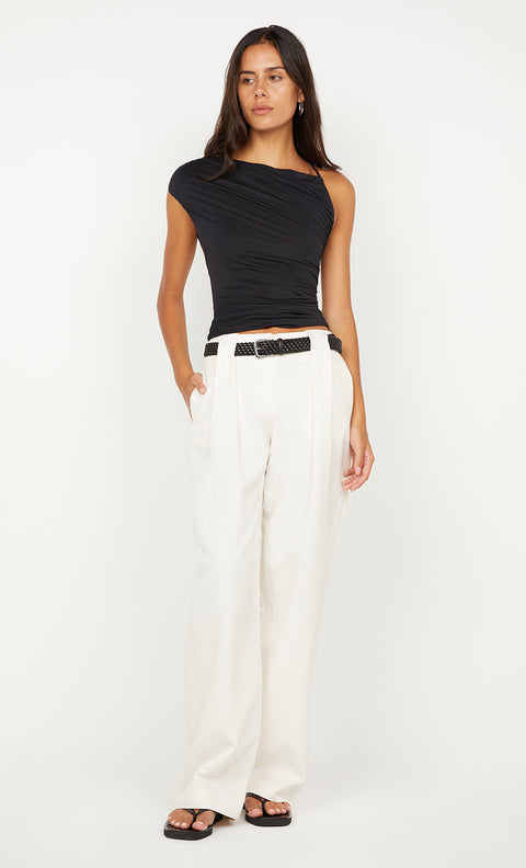 BREE ASYM TOP - BLACK