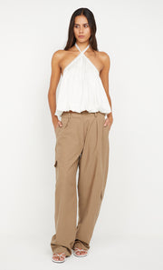 AMIAH HALTER TOP  - IVORY