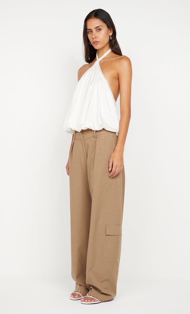 AMIAH HALTER TOP  - IVORY