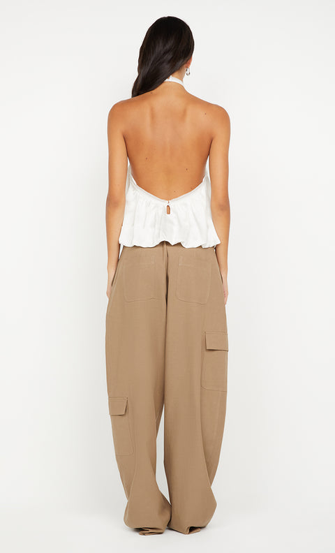 AMIAH HALTER TOP  - IVORY