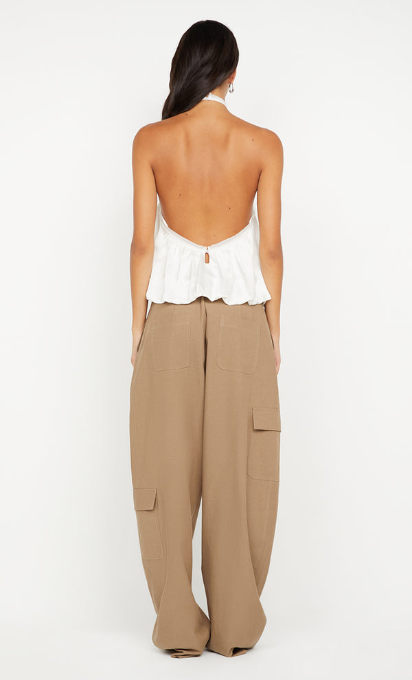 AMIAH HALTER TOP  - IVORY