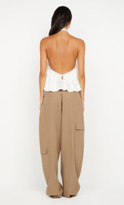AMIAH HALTER TOP  - IVORY