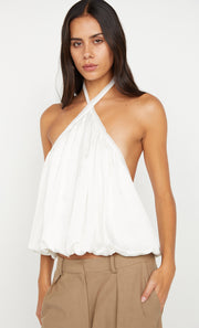 AMIAH HALTER TOP  - IVORY