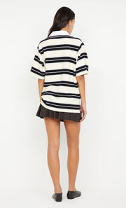 KYLO JERSEY TEE - INK/IVORY STRIPE