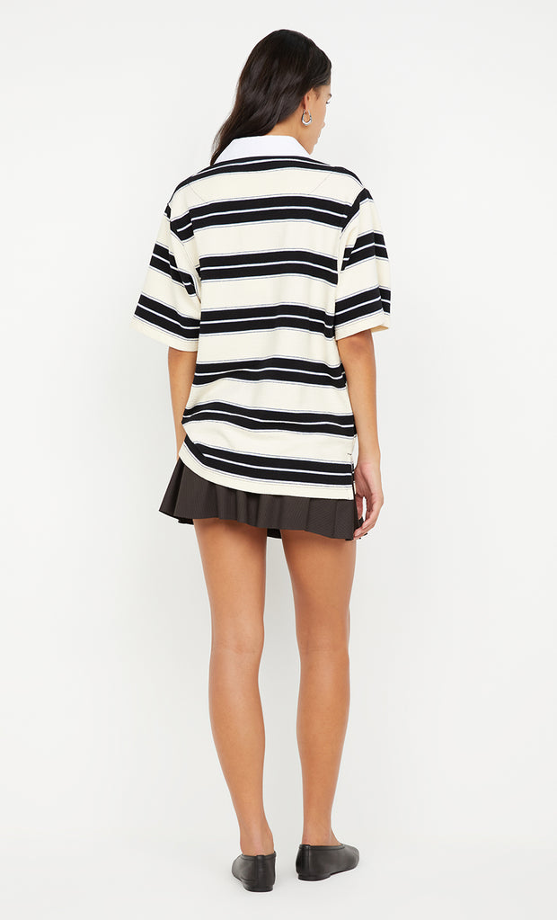 KYLO JERSEY TEE - INK/IVORY STRIPE