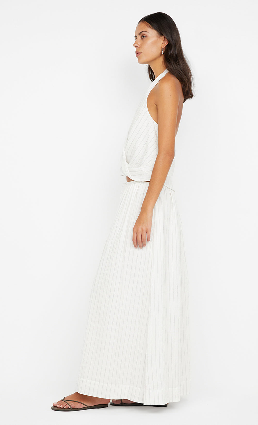 SASKI MAXI SKIRT	 - WHITE/BLACK STRIPE