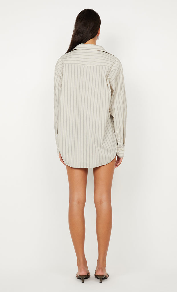 INGRID MINI SHORT - CHOC PINSTRIPE