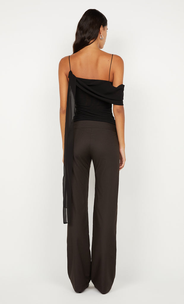 INGRID PANT - CHOC PINSTRIPE