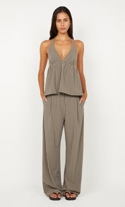 JONNI PANT - CHARCOAL STRIPE