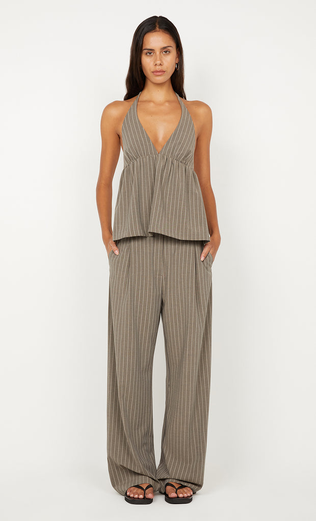 JONNI PANT - CHARCOAL STRIPE