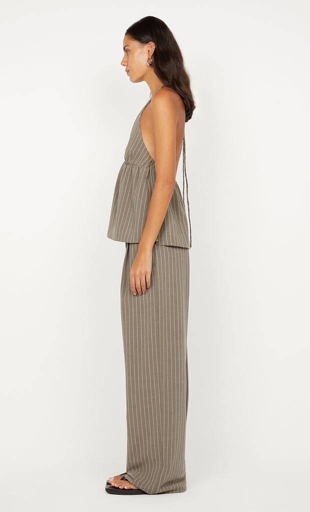 JONNI PANT - CHARCOAL STRIPE
