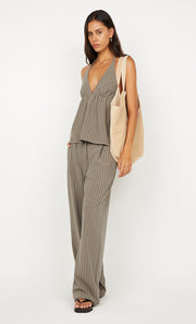 JONNI PANT - CHARCOAL STRIPE