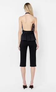 LYNNA HALTER TOP - BLACK