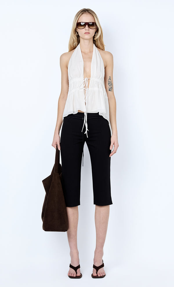 LYNNA HALTER TOP - WHITE
