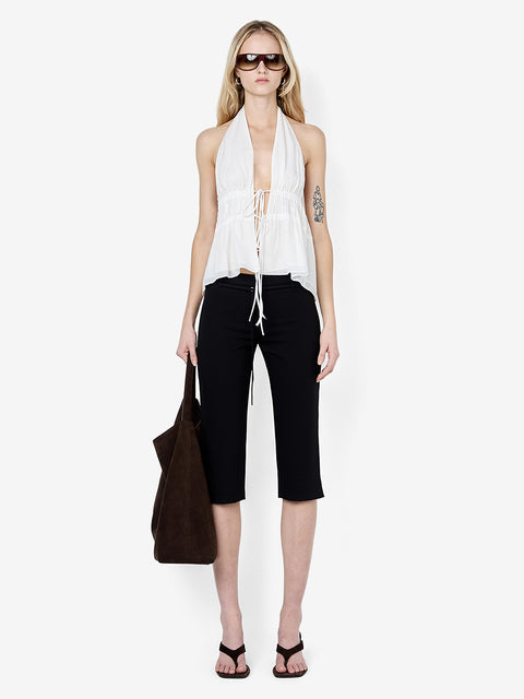 LYNNA HALTER TOP - WHITE